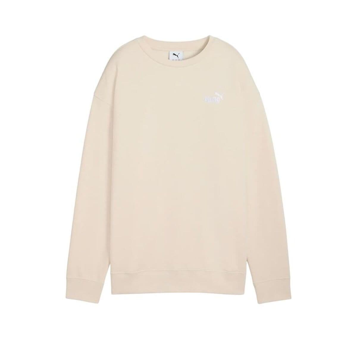 Felpa senza Cappuccio Donna Puma Essentials Small No. 1 Logo Beige