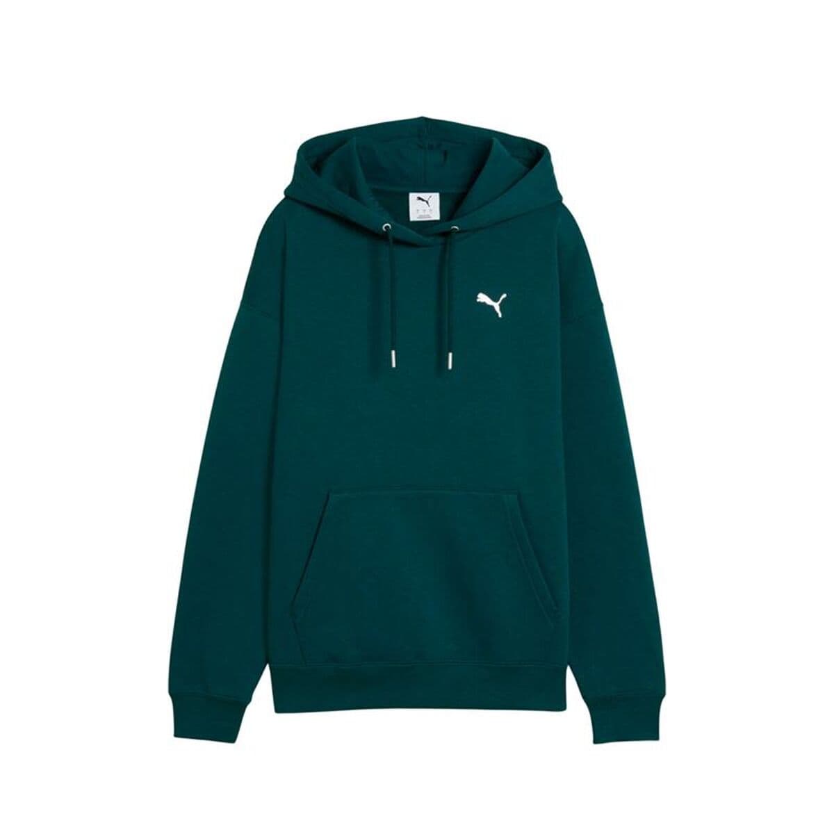 Felpa con Cappuccio Donna Puma Maximal Metallic Verde