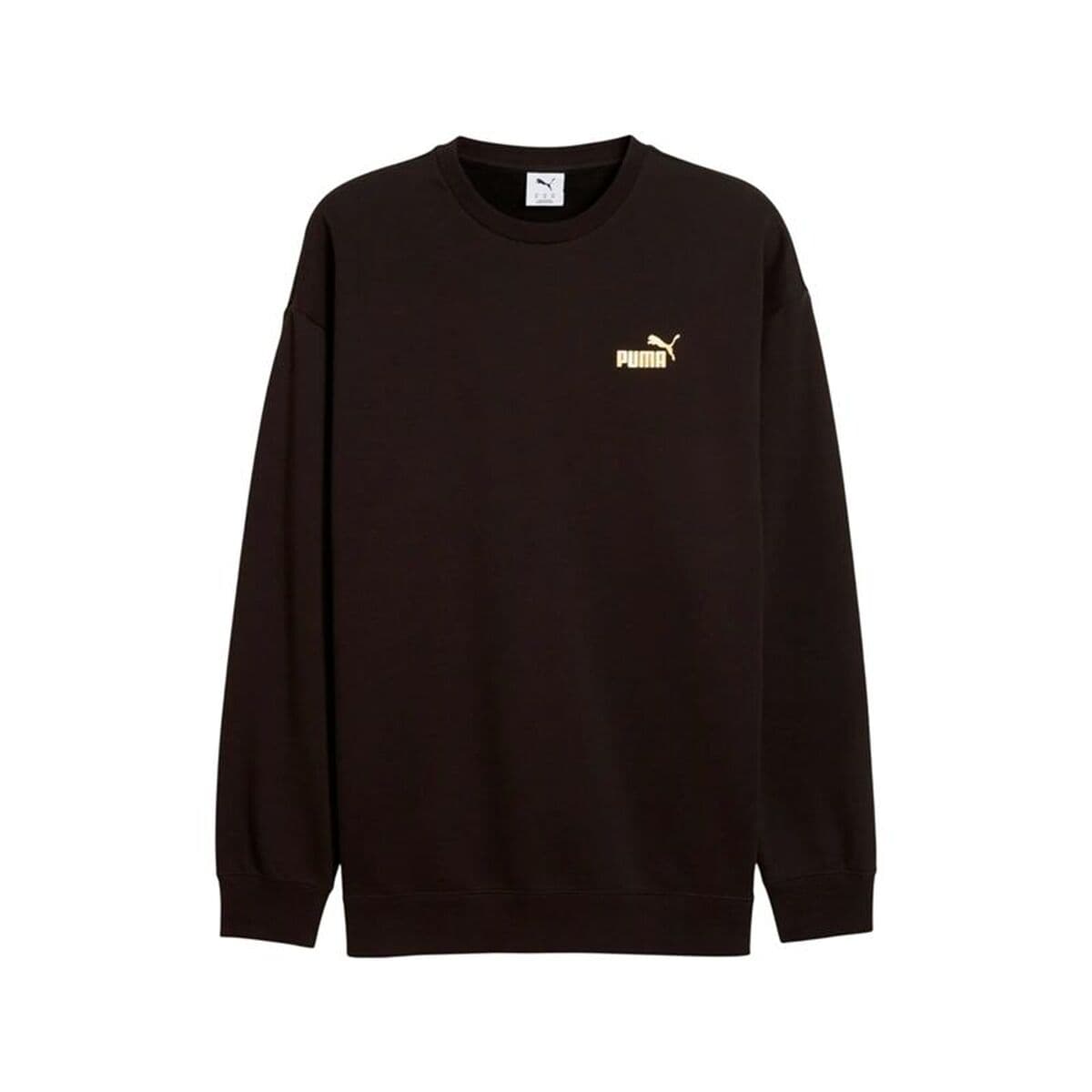 Felpa senza Cappuccio Uomo Puma Maximal Metallic Relaxed Nero