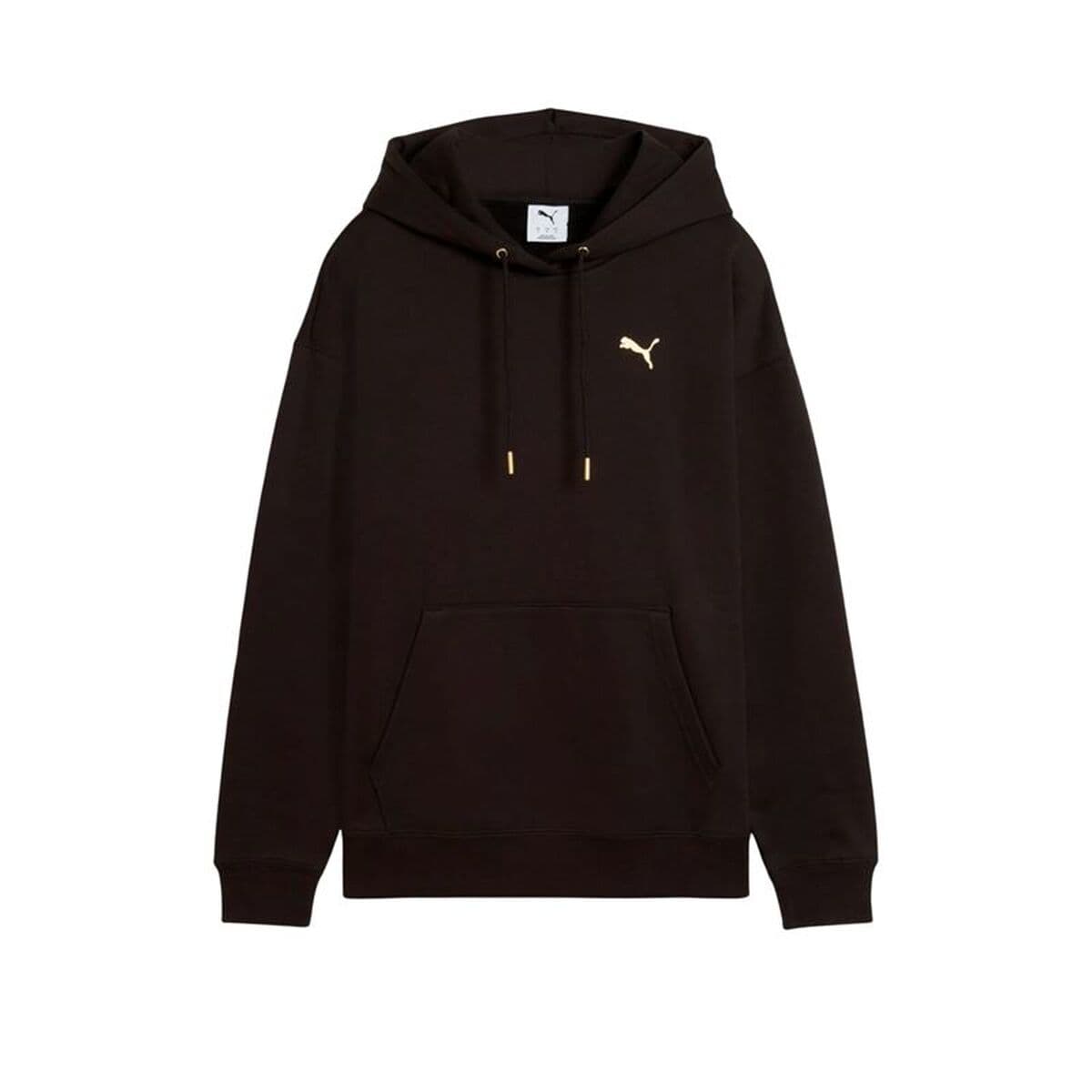 Felpa con Cappuccio Donna Puma Maximal Metallic Nero