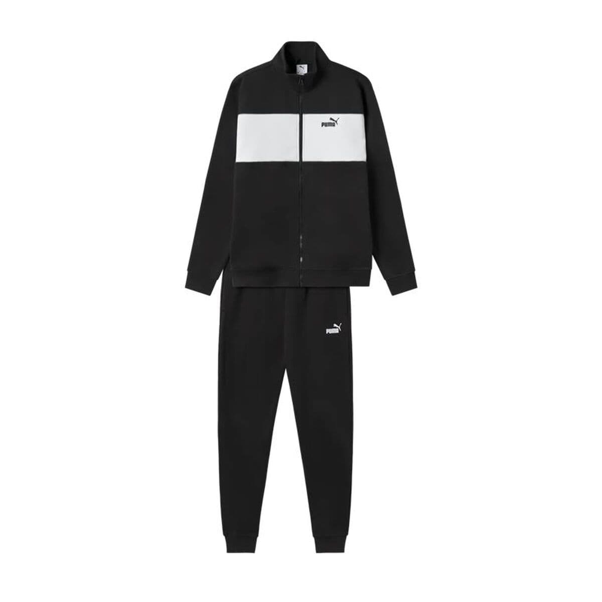 Tuta per Adulti Puma Ess Sweat Suit Fz Fl Nero Uomo