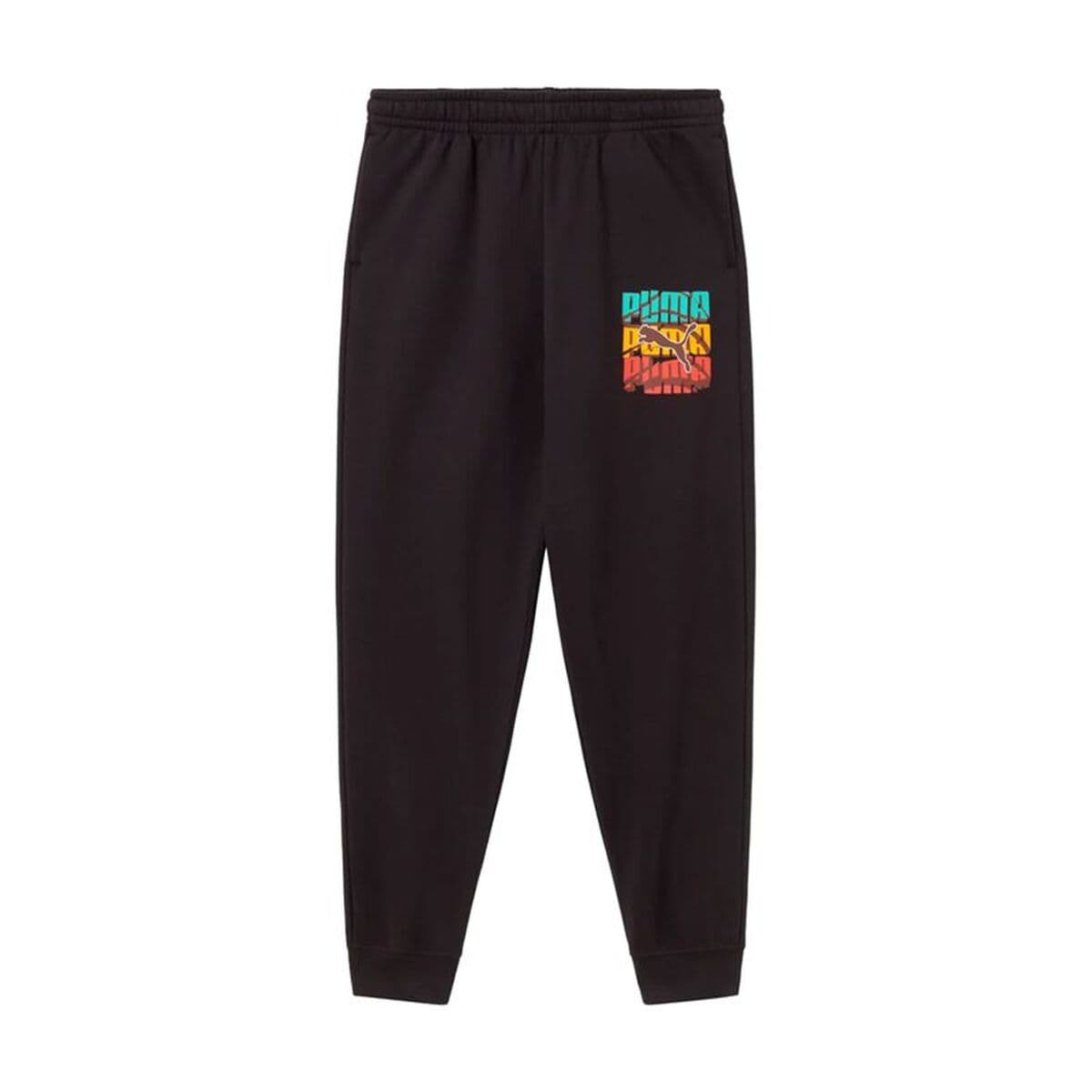 Pantalone Sportivo per Bambini Puma Graphic Logo Colour Nero