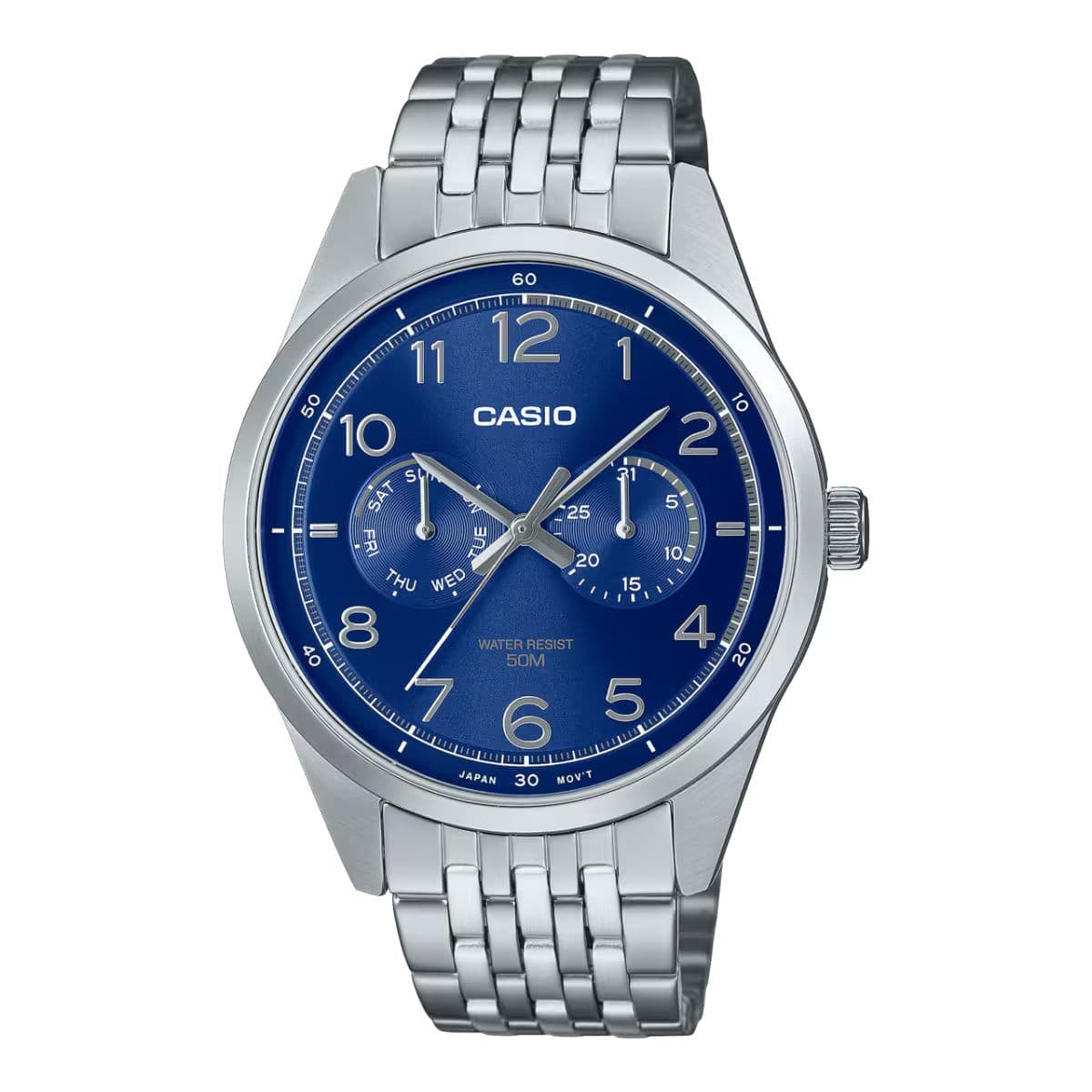 Orologio Uomo Casio MTP-E340D-2AVDF Argentato (Ø 42 mm)