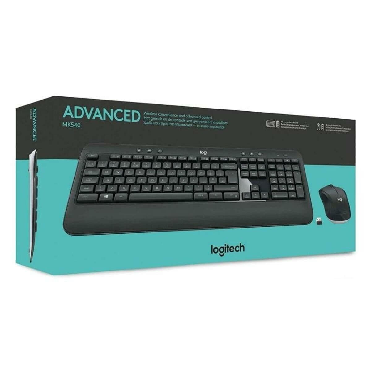 Tastiera e Mouse Gaming Logitech MK540 Advanced Nero Spagnolo Qwerty in Spagnolo QWERTY