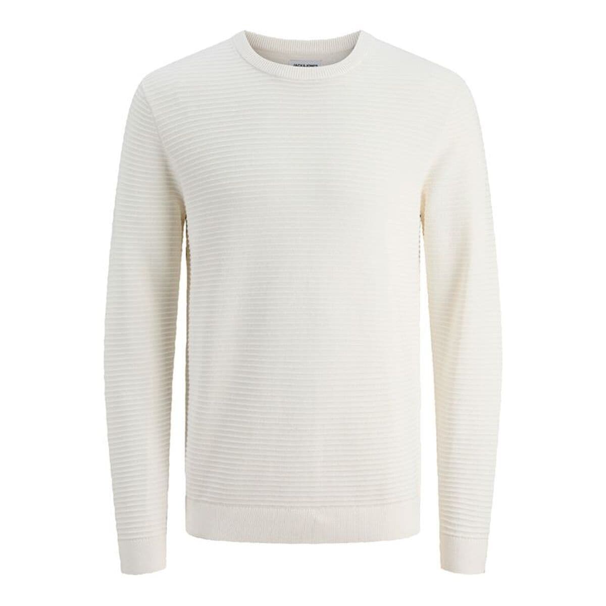 Felpa senza Cappuccio Uomo Jack & Jones Jjotto Knit Crew Neck Bianco