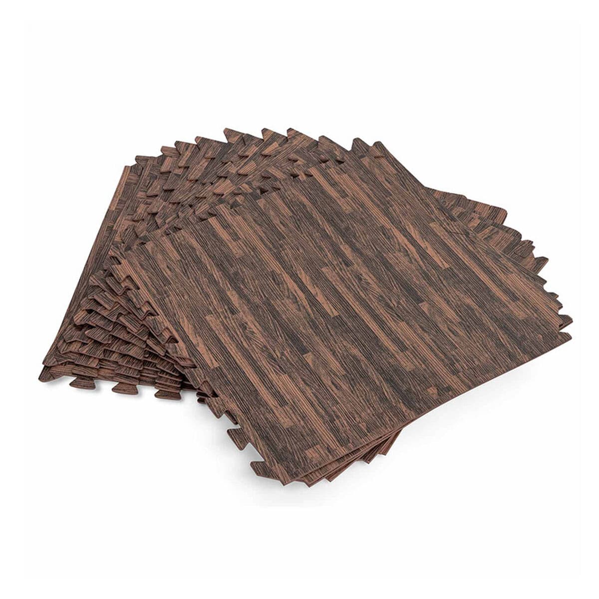 Bestway Pavimento Piscina Foam Stile Legno Retrattile 12 Pezzi 50x50 cm Giardino 58712