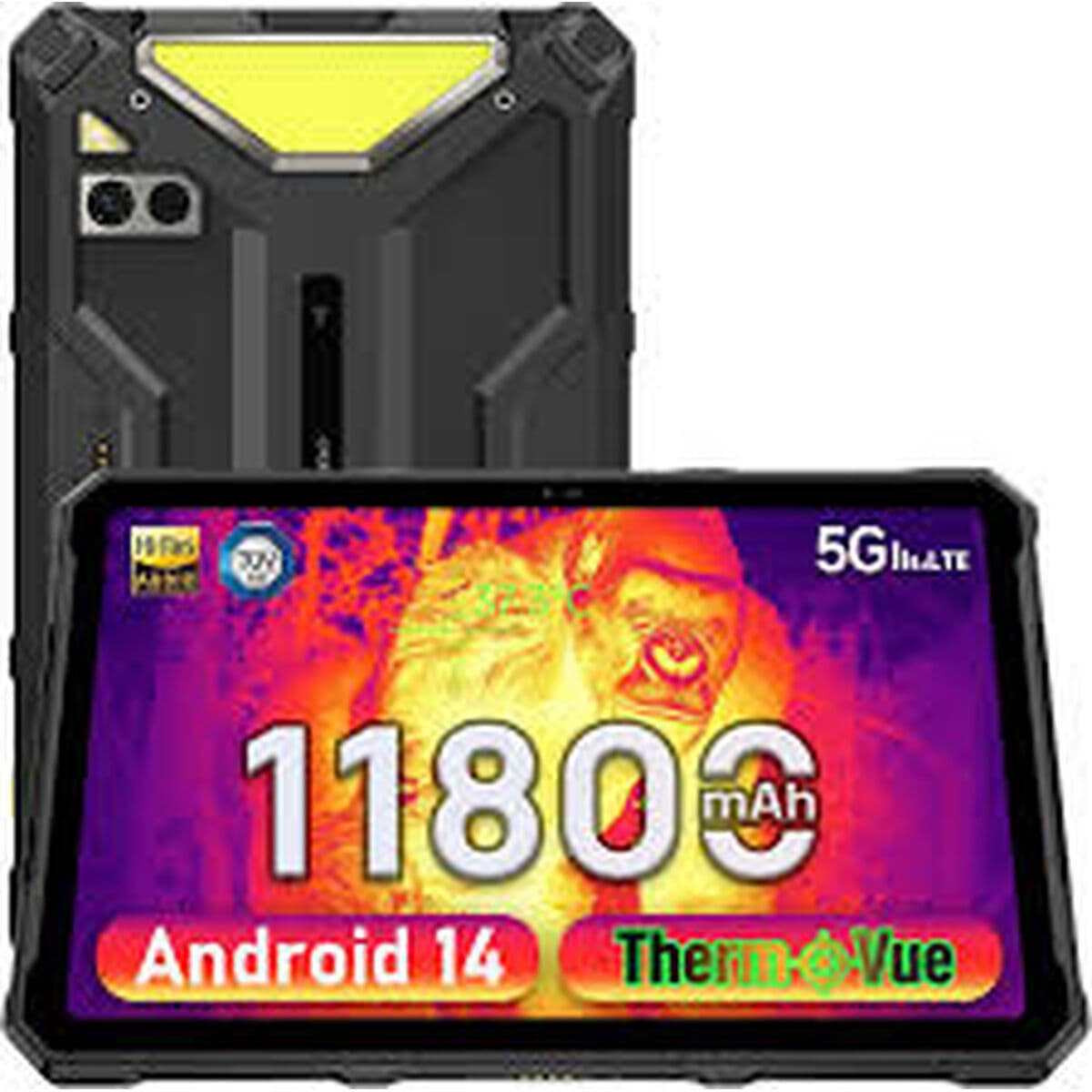Tablet Ulefone ARMOR PAD 4 ULTRA THERMAL VERSION Qualcomm Snapdragon 7 Gen 3 8 GB RAM 256 GB Nero