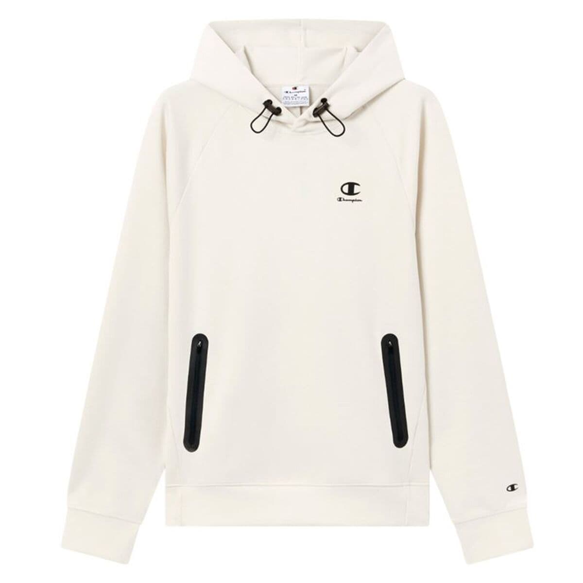 Felpa con Cappuccio Uomo Champion C-Tech Bianco