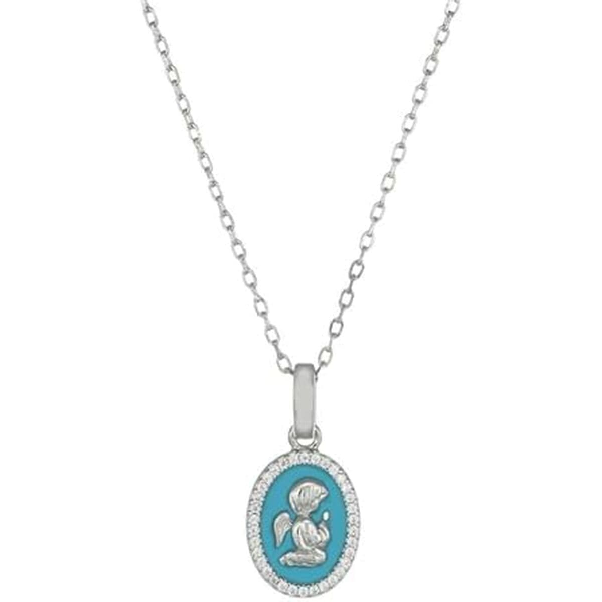 Collana Donna Amen CLANSMBPE Azzurro Argentato