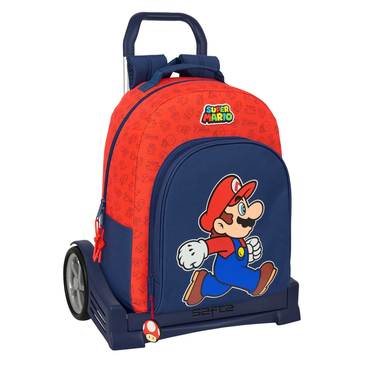 Trolley per la Scuola Super Mario Trick Rosso Blu scuro 32 x 42 x 15 cm