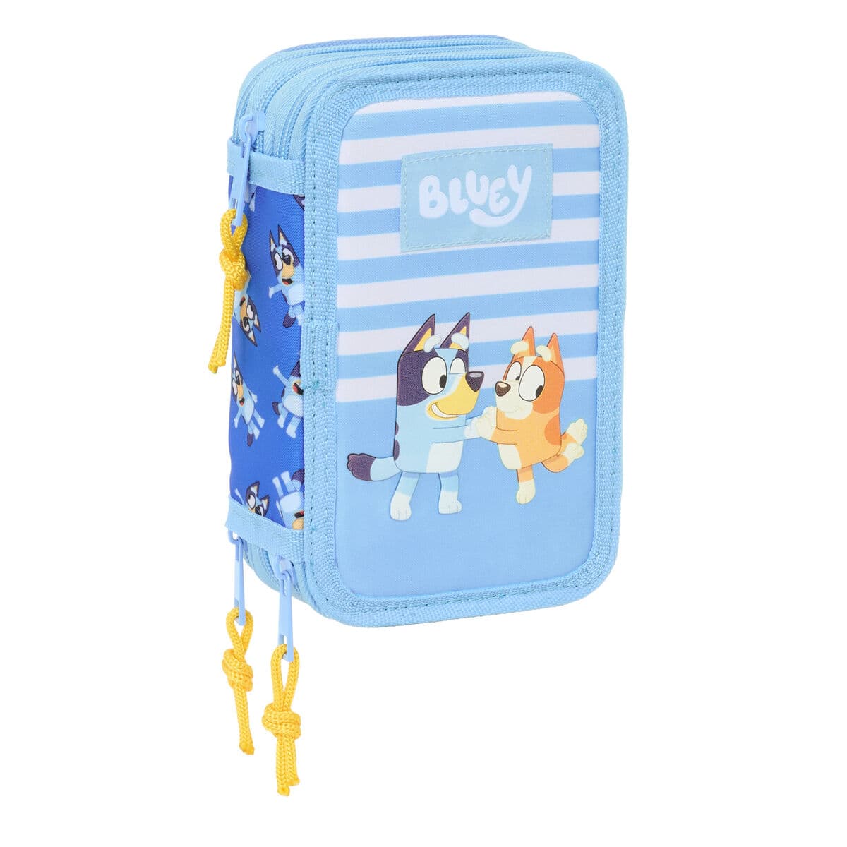 Plumier Triplo Bluey Let's play Azzurro 12,5 x 19,5 x 5,5 cm 37 Pezzi