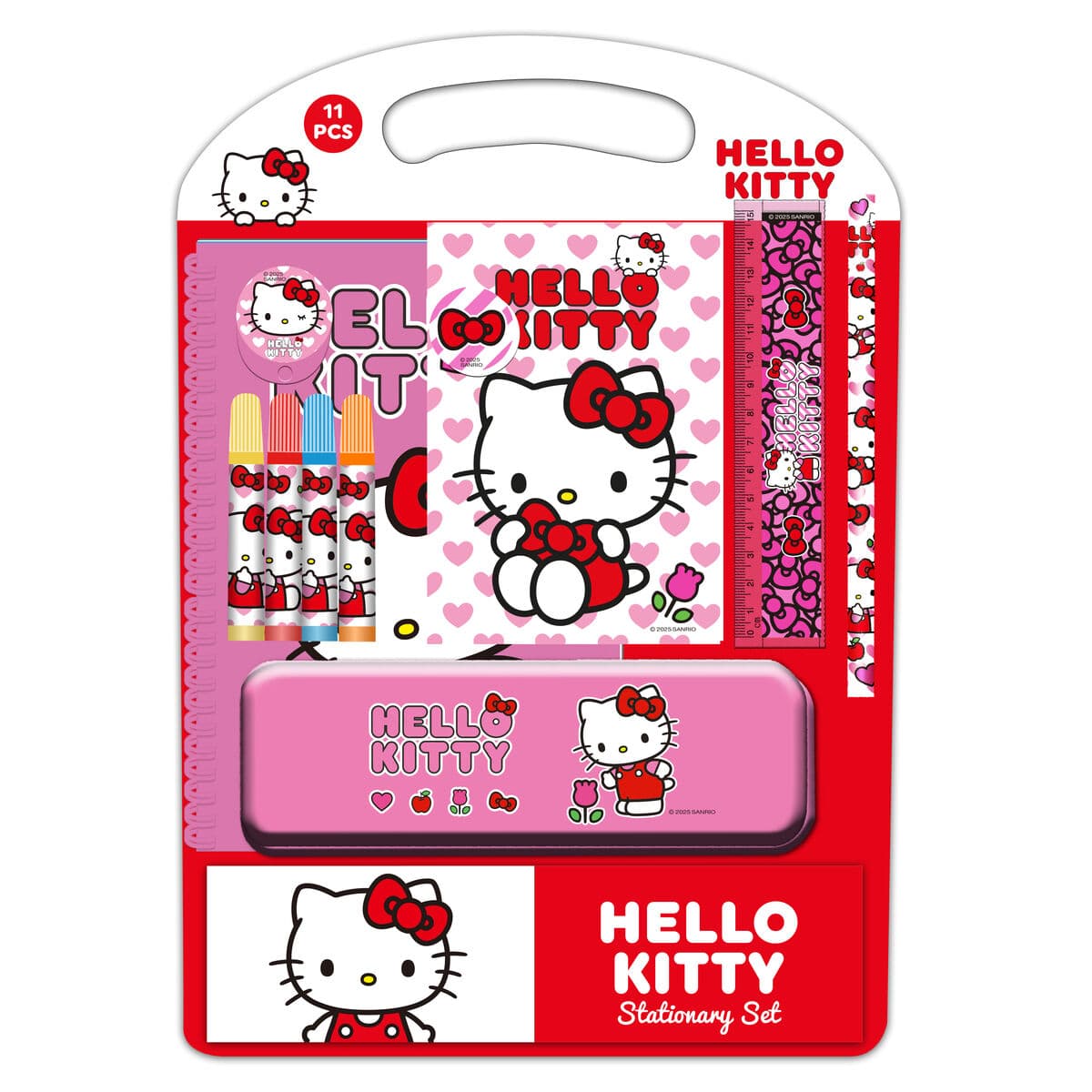Portamine Hello Kitty Iconic Bianco Rosso