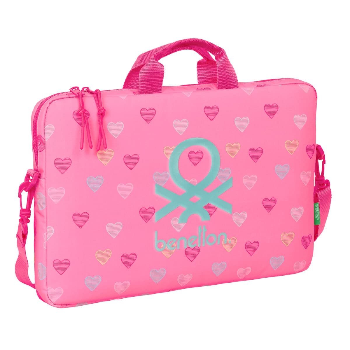 Valigetta per Portatile Benetton Heart Rosa 40 x 27 x 4 cm