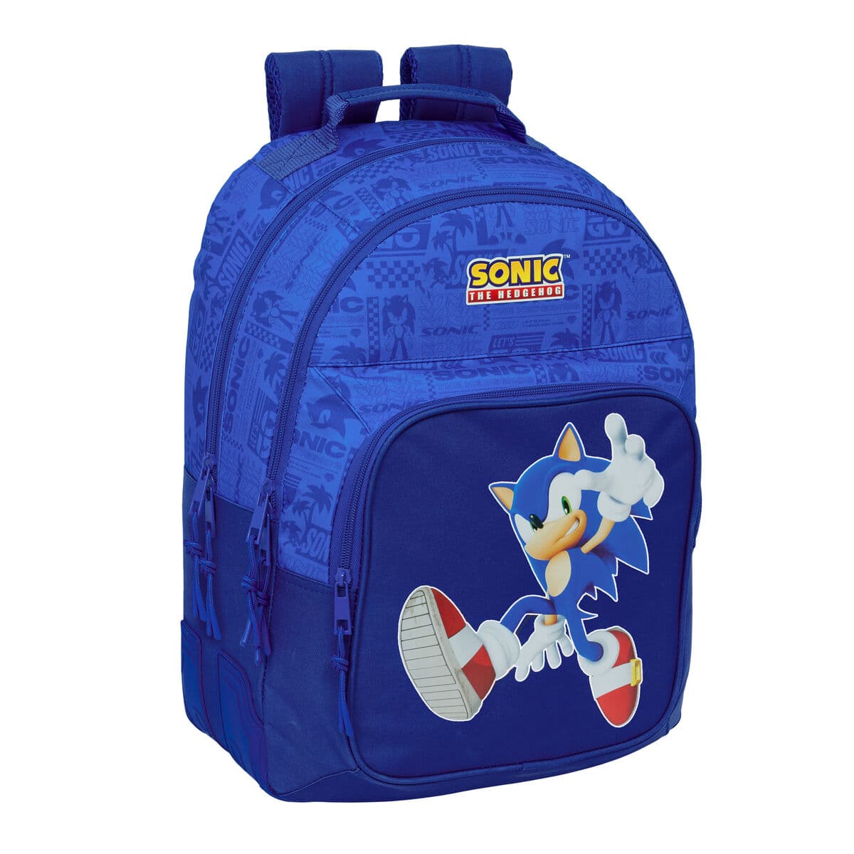 Zaino Scuola Sonic Azzurro 32 x 42 x 15 cm