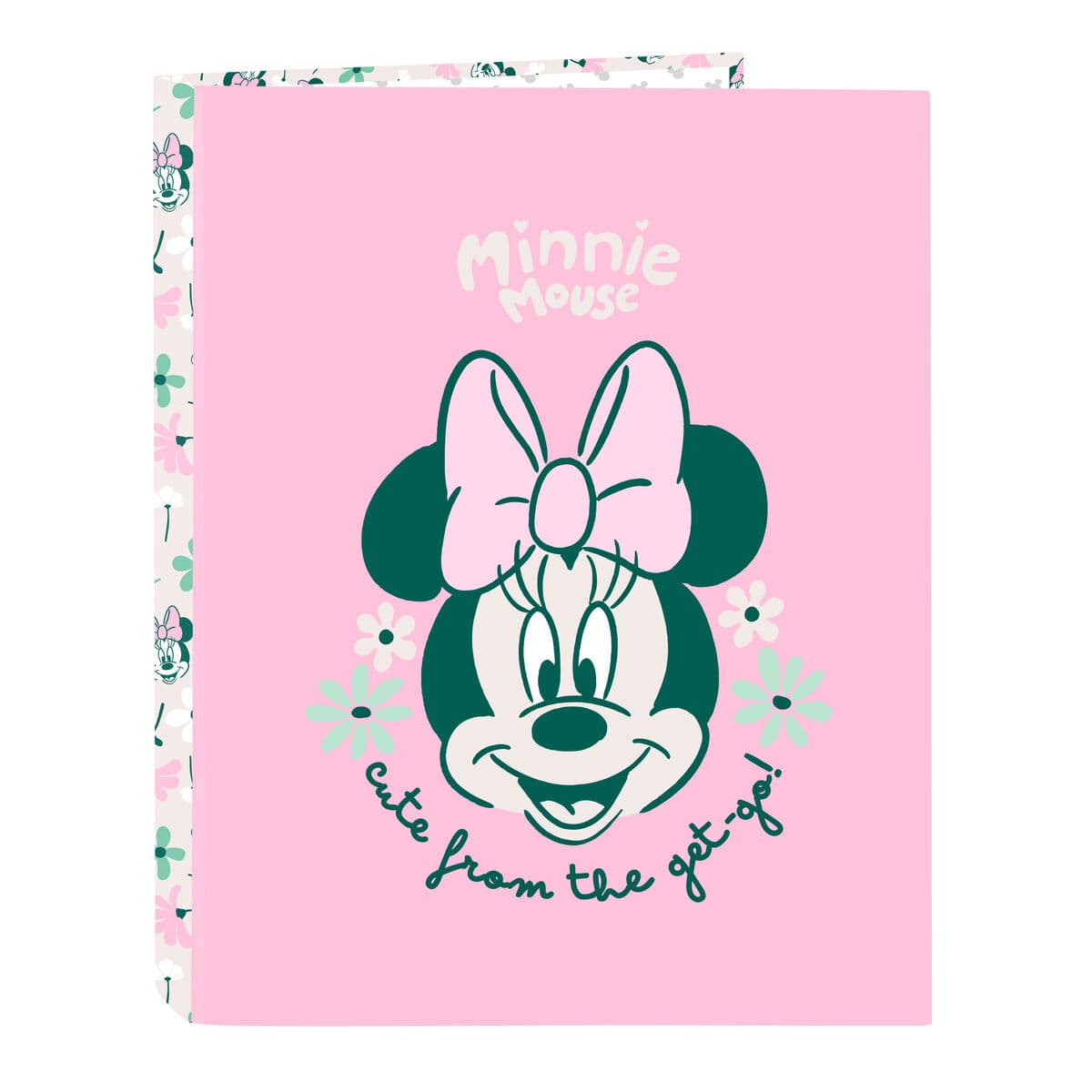 Raccoglitore ad anelli Minnie Mouse Minty Rosa A4 26.5 x 33 x 4 cm
