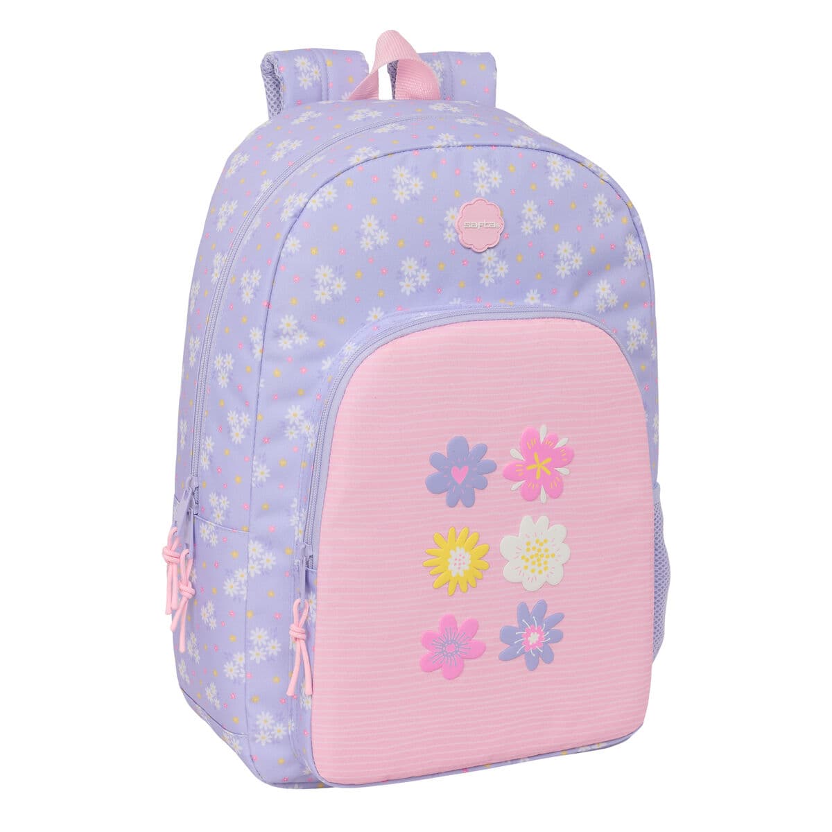 Zaino Scuola Safta Bouquet Rosa Lilla 30 x 46 x 14 cm