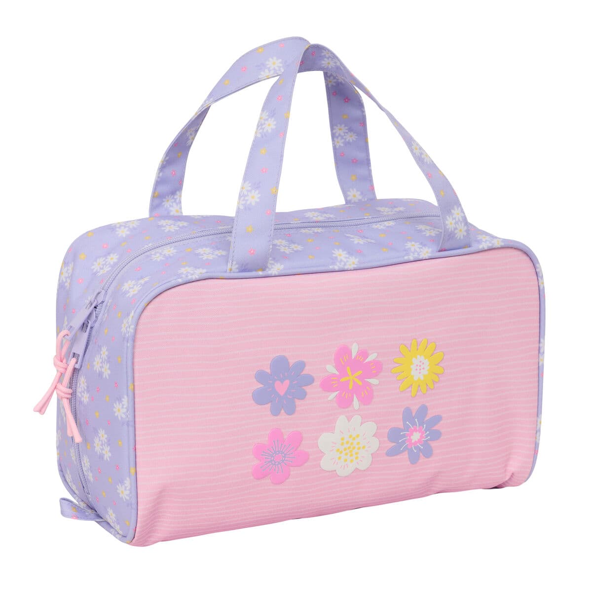Necessaire da Viaggio Safta Bouquet Rosa Lilla 31 x 14 x 19 cm