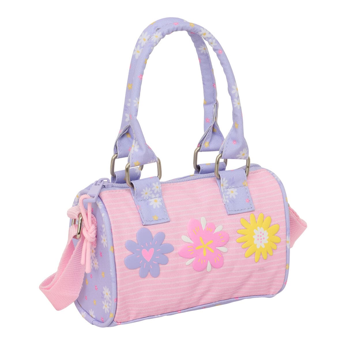 Borsa a Tracolla Safta Bouquet Rosa Lilla