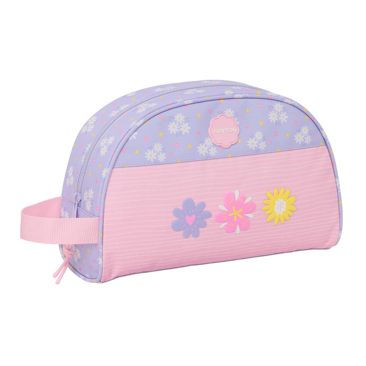 Necessaire da Viaggio Safta Bouquet Rosa Lilla 28 x 18 x 10 cm