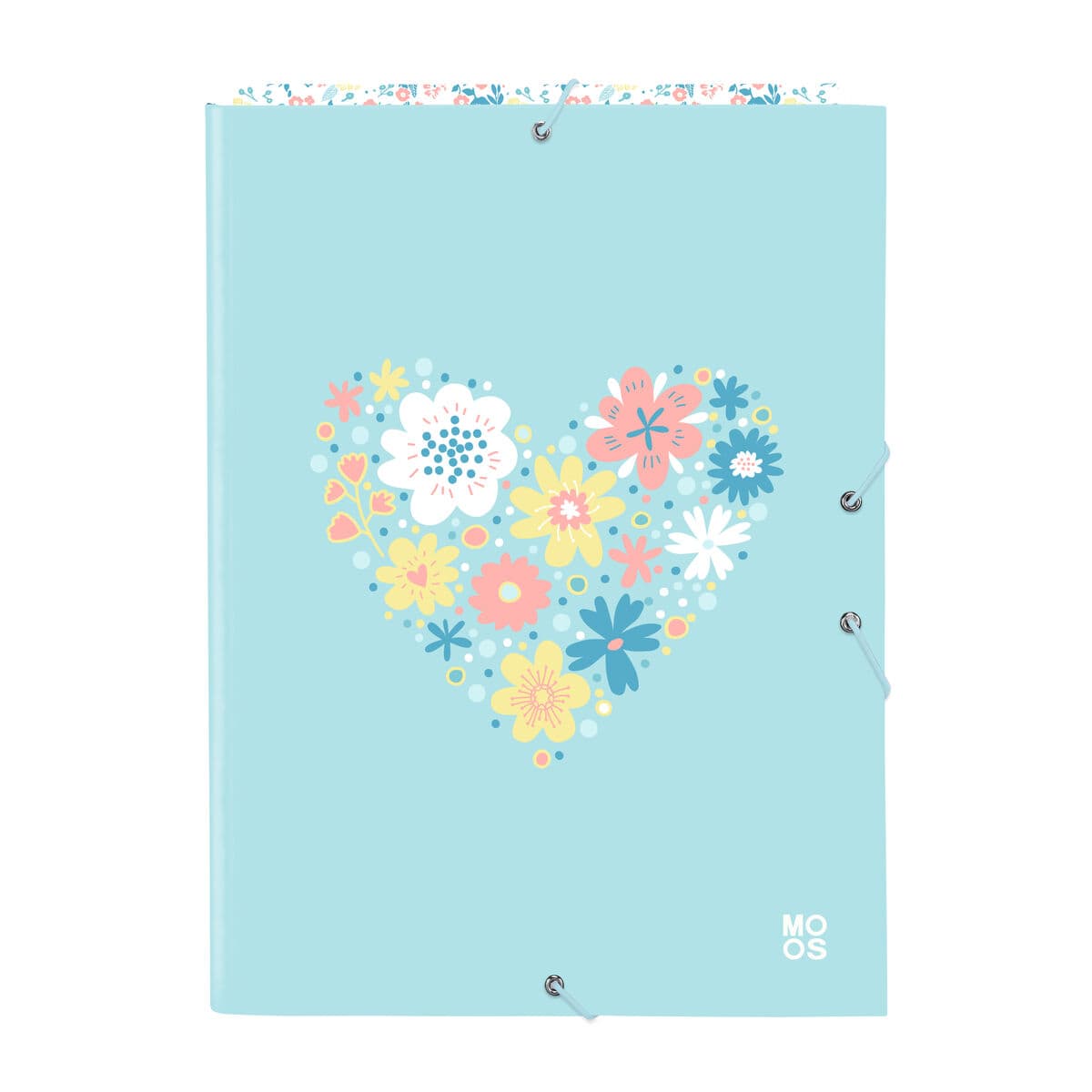 Raccoglitore ad anelli Moos Fiori Multicolore A4 26 x 33.5 x 2.5 cm