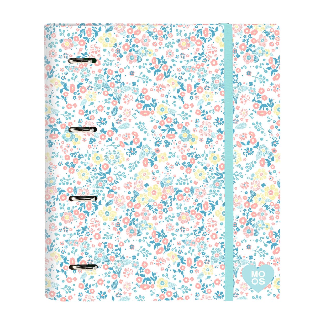 Raccoglitore ad anelli Moos Fiori Multicolore 27 x 32 x 3.5 cm