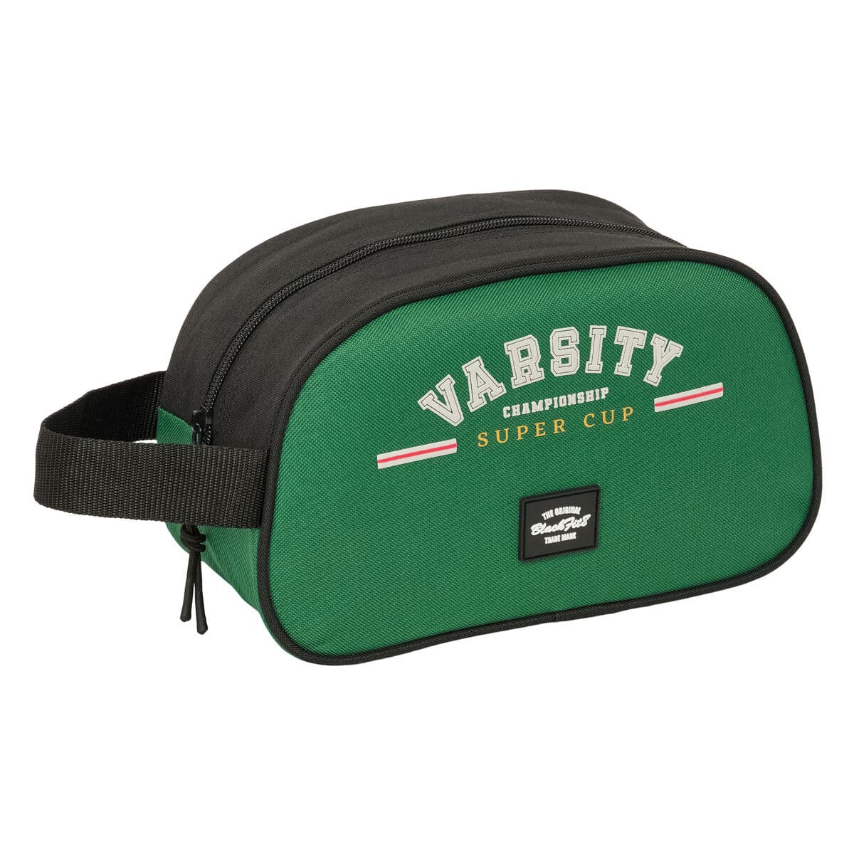 Necessaire da Viaggio BlackFit8 Varsity Nero Verde 26 x 15 x 12 cm