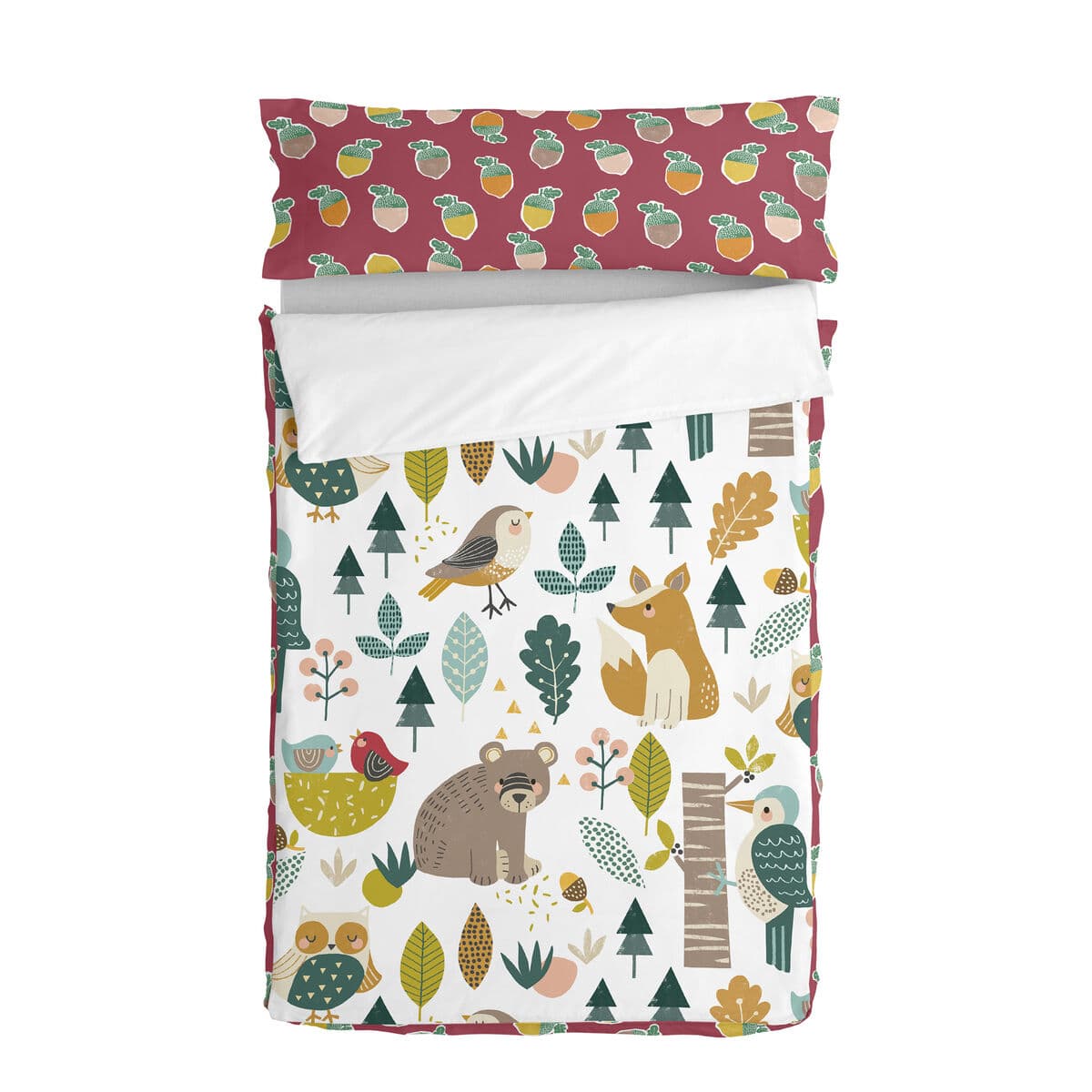 Copripiumone a sacco con Piumone HappyFriday Moshi Moshi Harvestwood Multicolore 42 x 20 x 50 cm