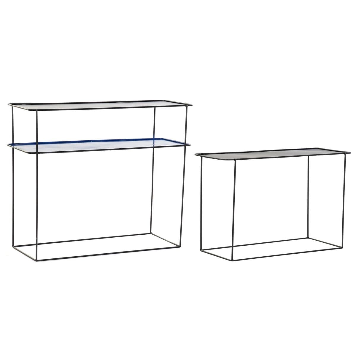 Set di mobili DKD Home Decor Azzurro Nero 70 x 27 x 45 cm 40 x 27 x 45 cm 80 x 27 x 65 cm 80 x 27,5 x 65 cm