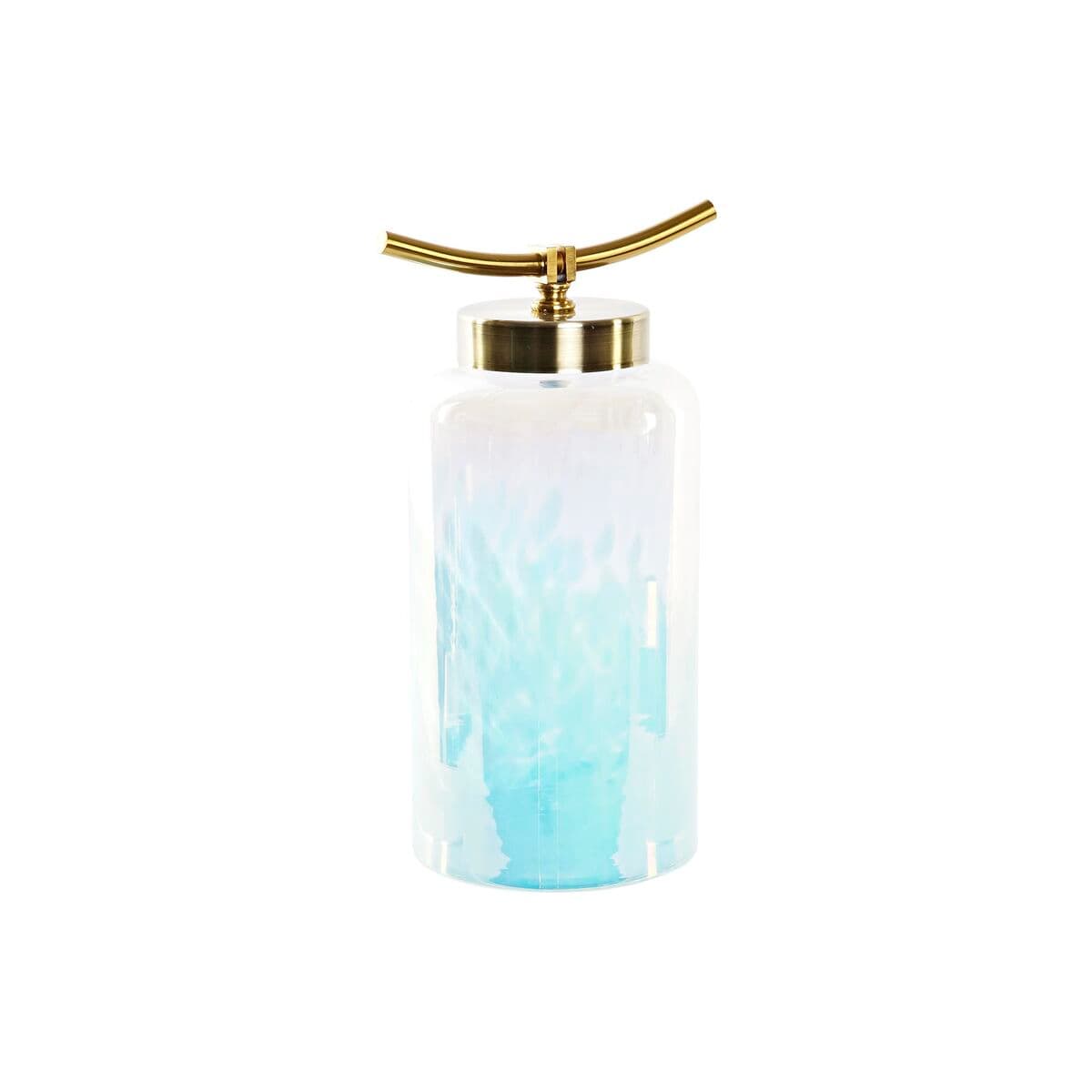 Vaso DKD Home Decor Azzurro Dorato Metallo Cristallo Mediterraneo 19 x 15 x 33 cm