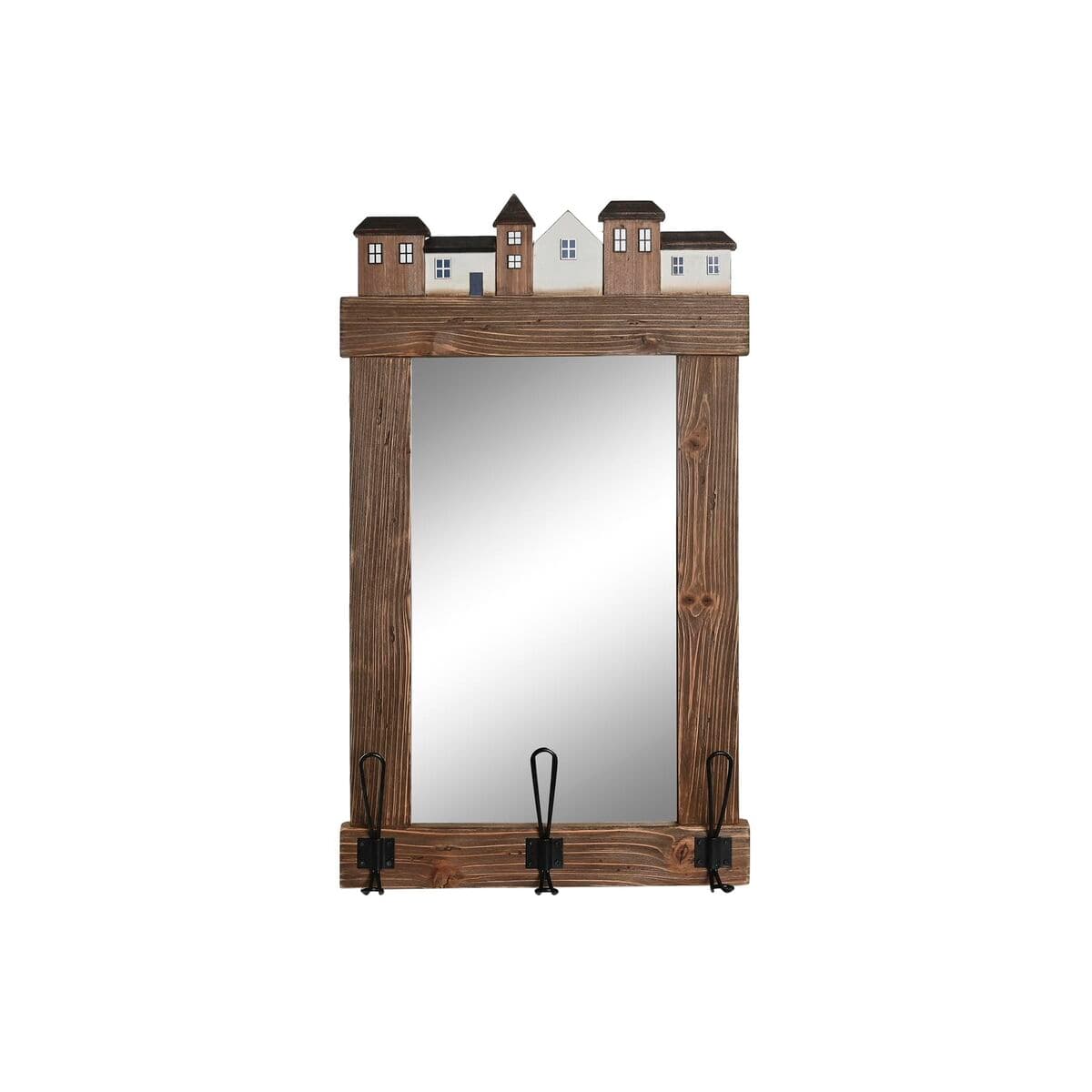 Specchio da parete DKD Home Decor Marrone Finitura invecchiata 40 x 9 x 68 cm