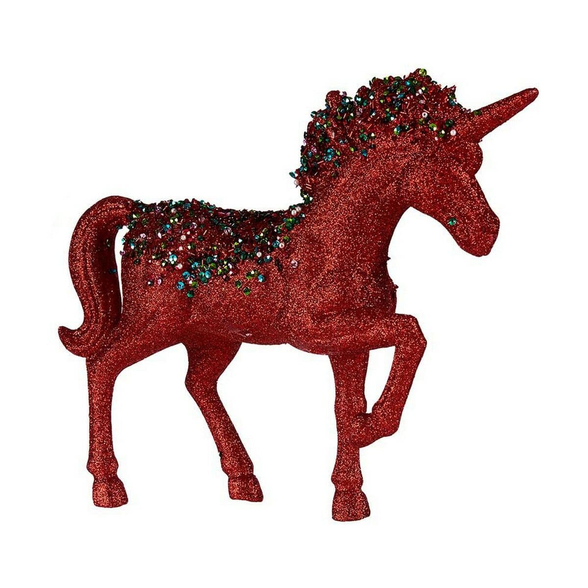 Statua Decorativa Krist+ Azzurro Rosso Unicorno 9,5 x 31 x 40 cm