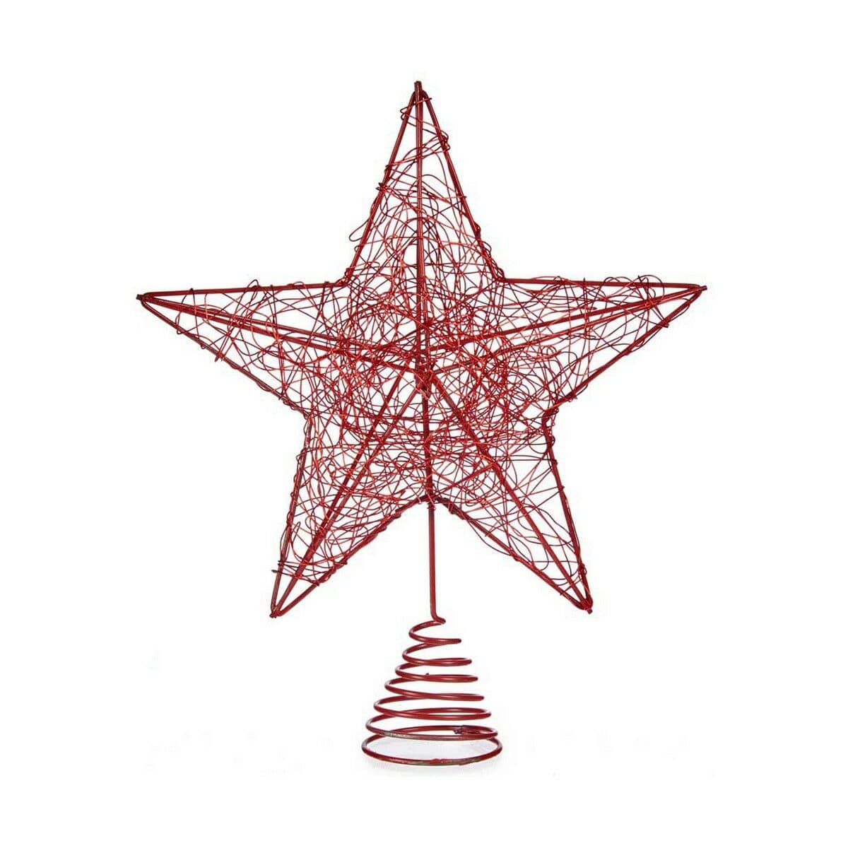 Stella di Natale Krist+ Rosso Acciaio Plastica