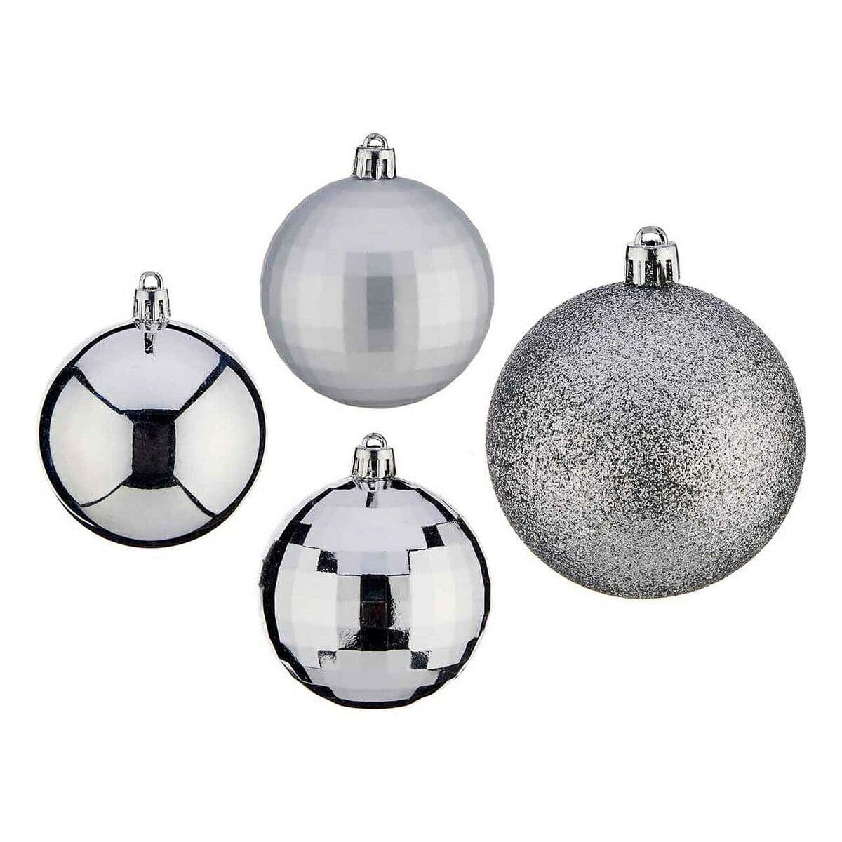 Palle di Natale Krist+ Argentato PVC Ø 7 cm 50 Unità