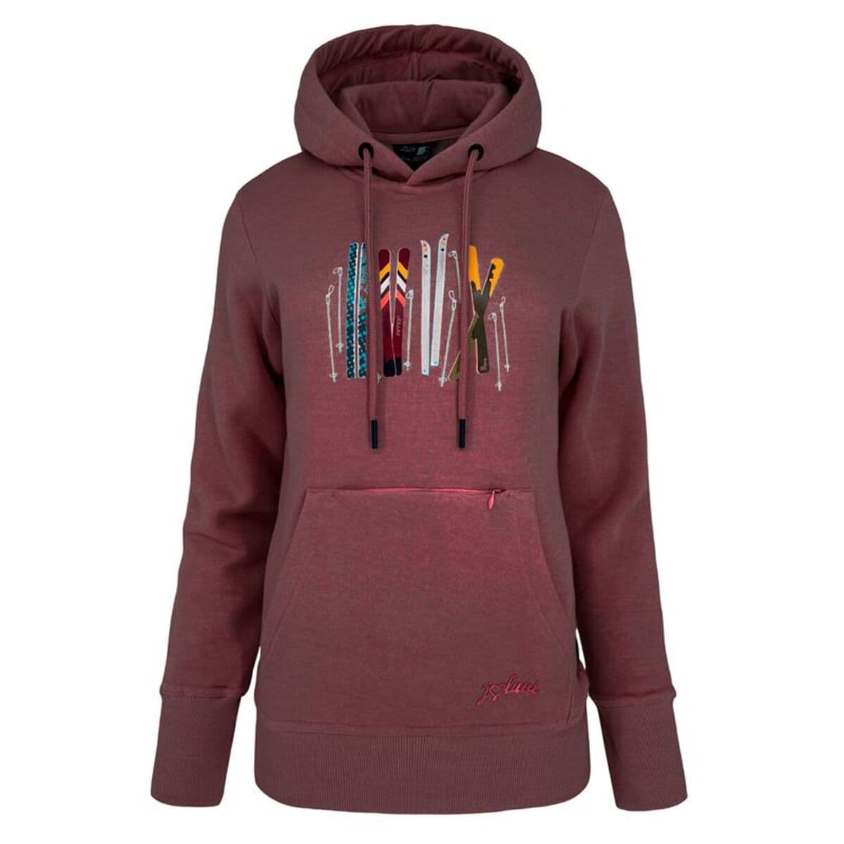 Felpa senza Cappuccio Donna Joluvi Cotton Ski Marrone