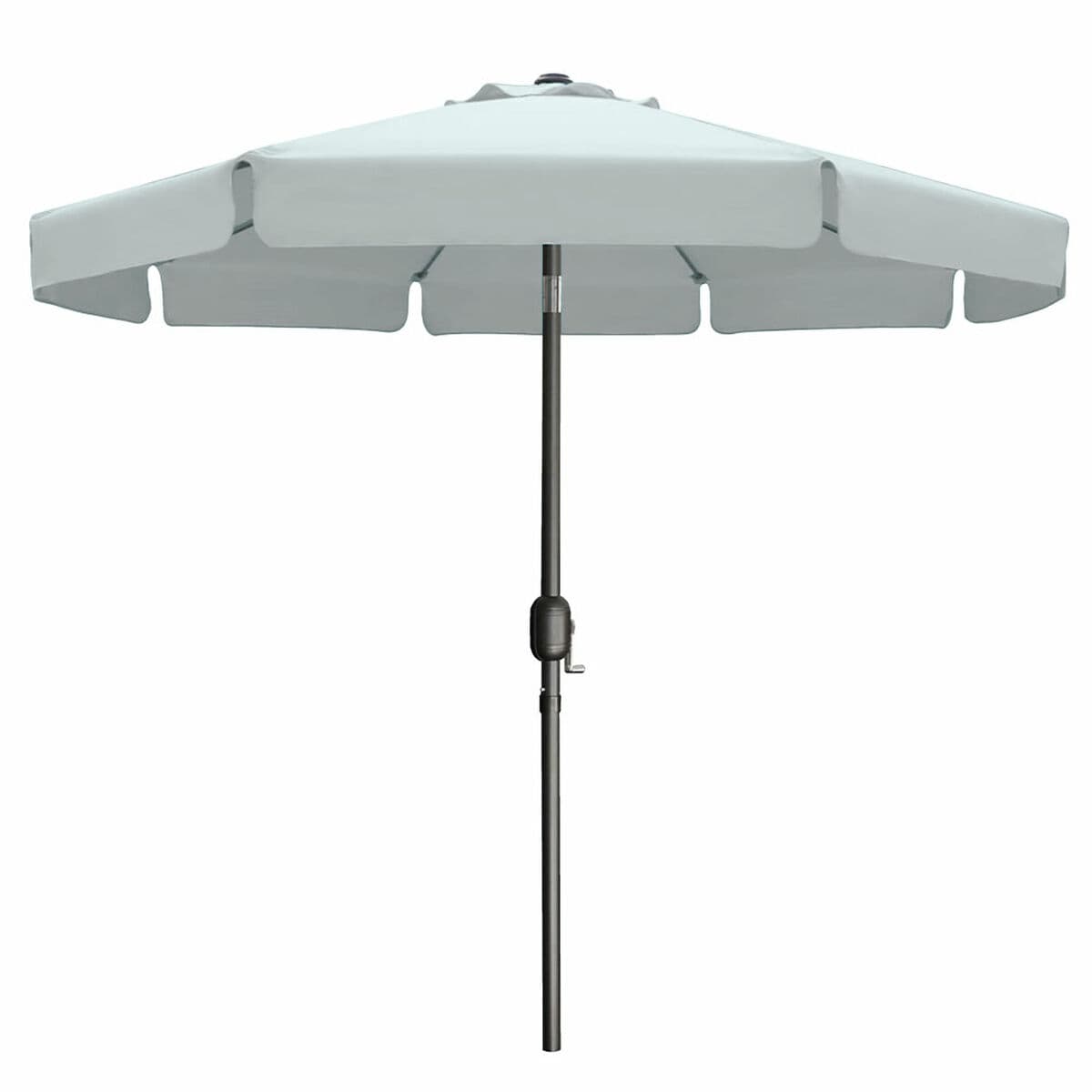 Marbueno Ombrellone Acciaio 8 Stecche D300 cm Poliestere Bianco Giardino 10489