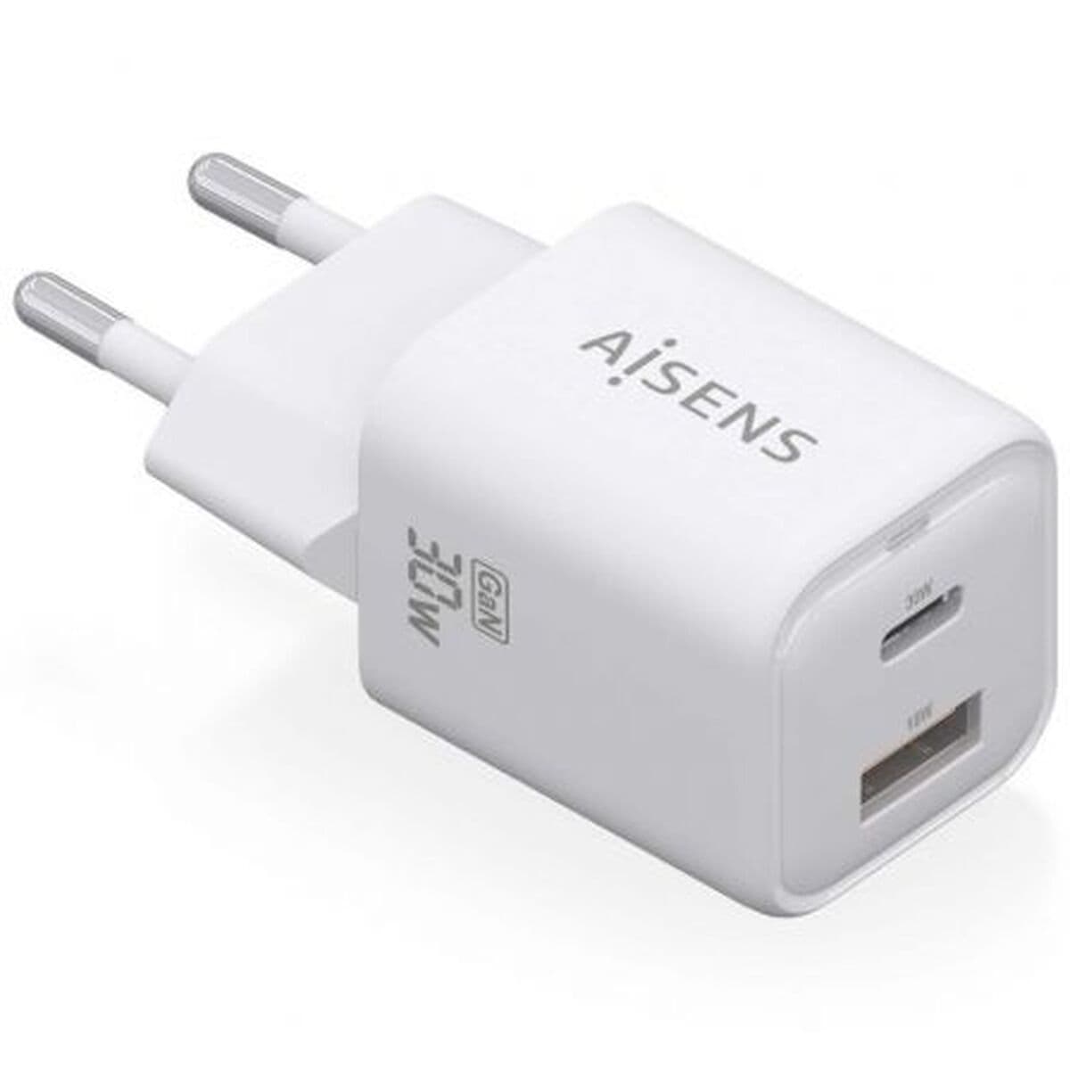 Caricabatterie da Parete Aisens ASCH-30W2P020-W Bianco Multicolore 33 W