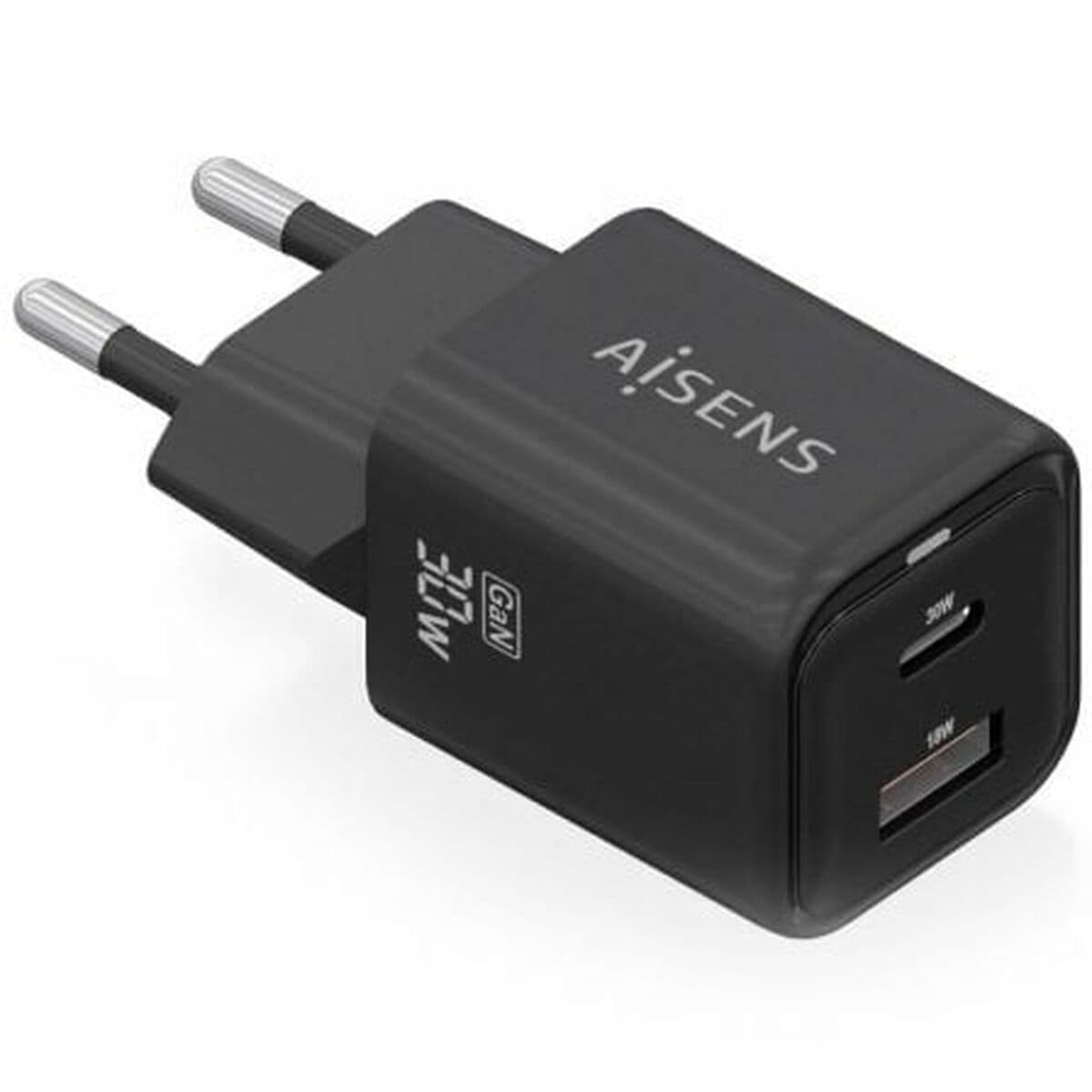 Caricabatterie da Parete Aisens ASCH-30W2P021-BK Nero Multicolore 33 W