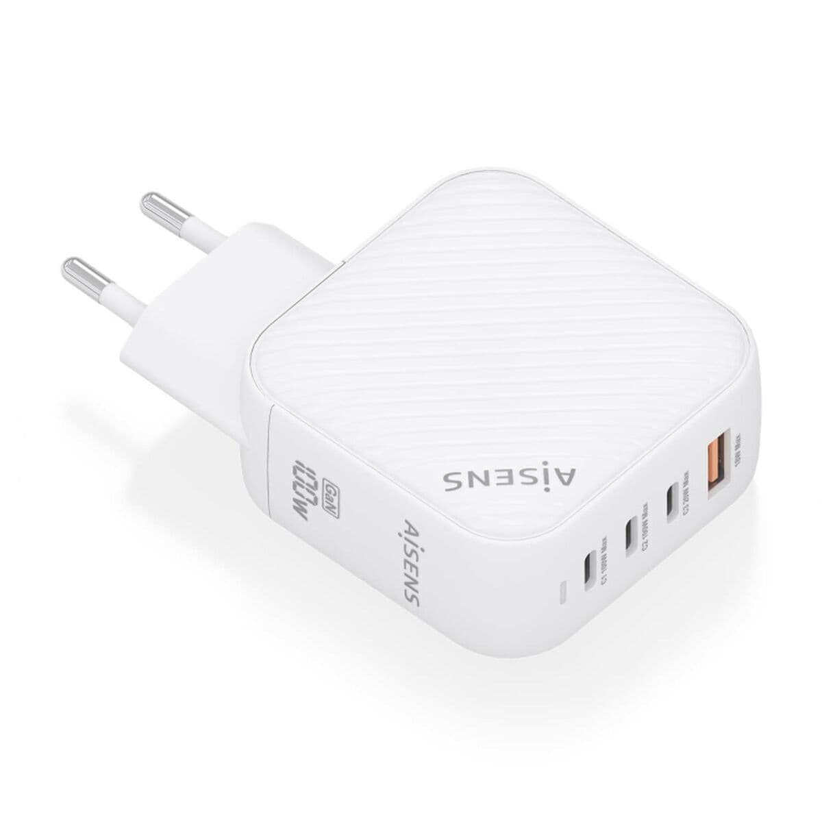 Caricabatterie da Parete Aisens ASCH-100W4P028-W Bianco Multicolore 100 W