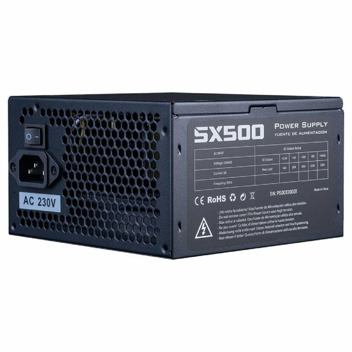 Fonte di Alimentazione Hiditec SX500 500 W Certificazione ENERGY STAR