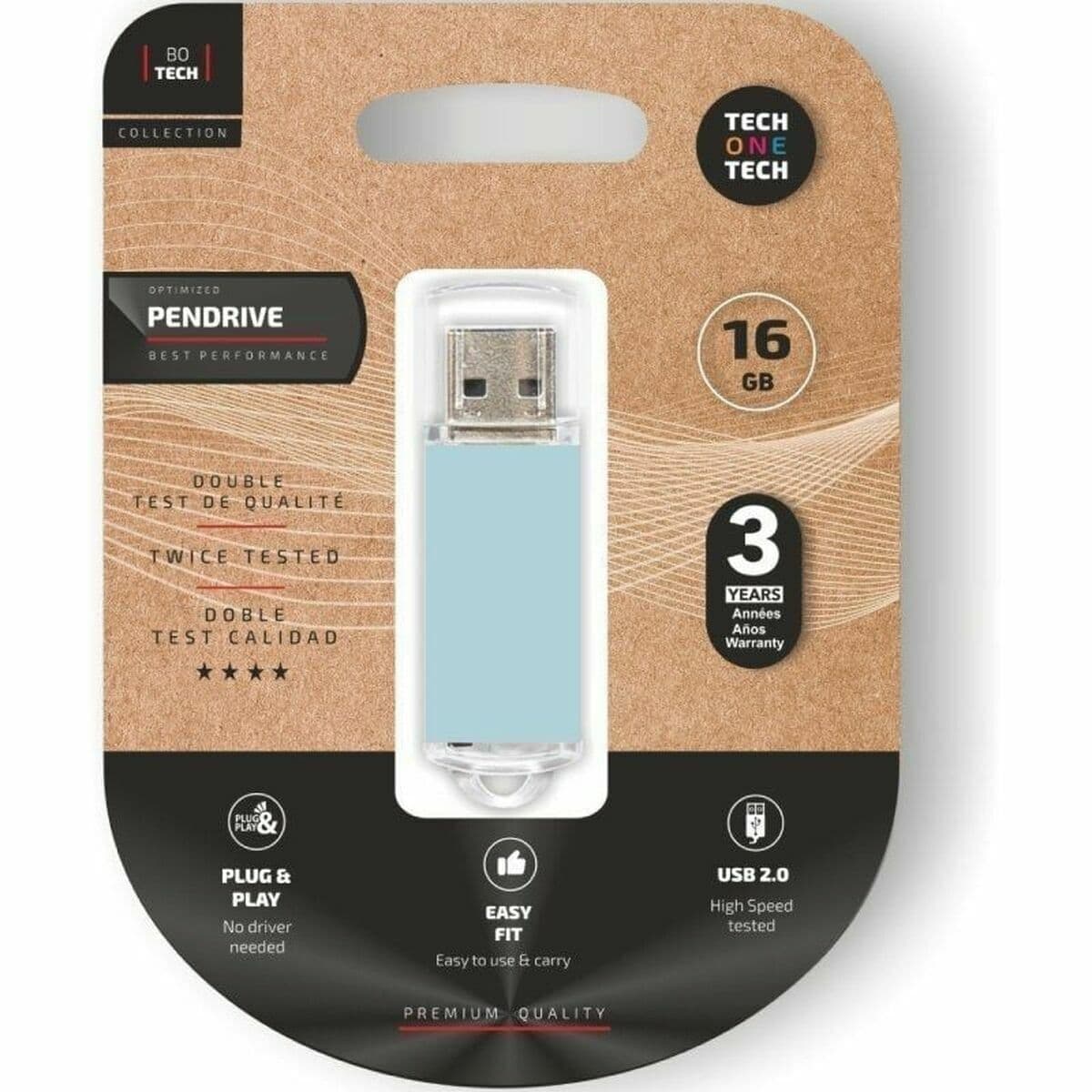 Pendrive Tech One Tech TEC3010-16 Azzurro 16 GB