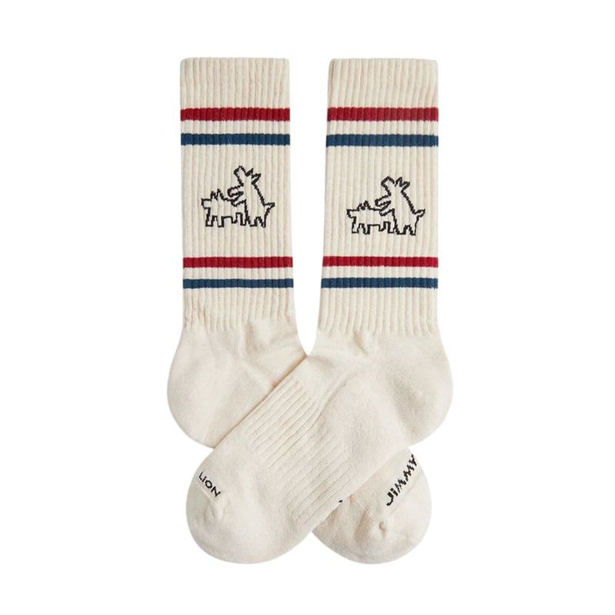 Calzini Jimmy Lion Athletic Keith Haring Bianco
