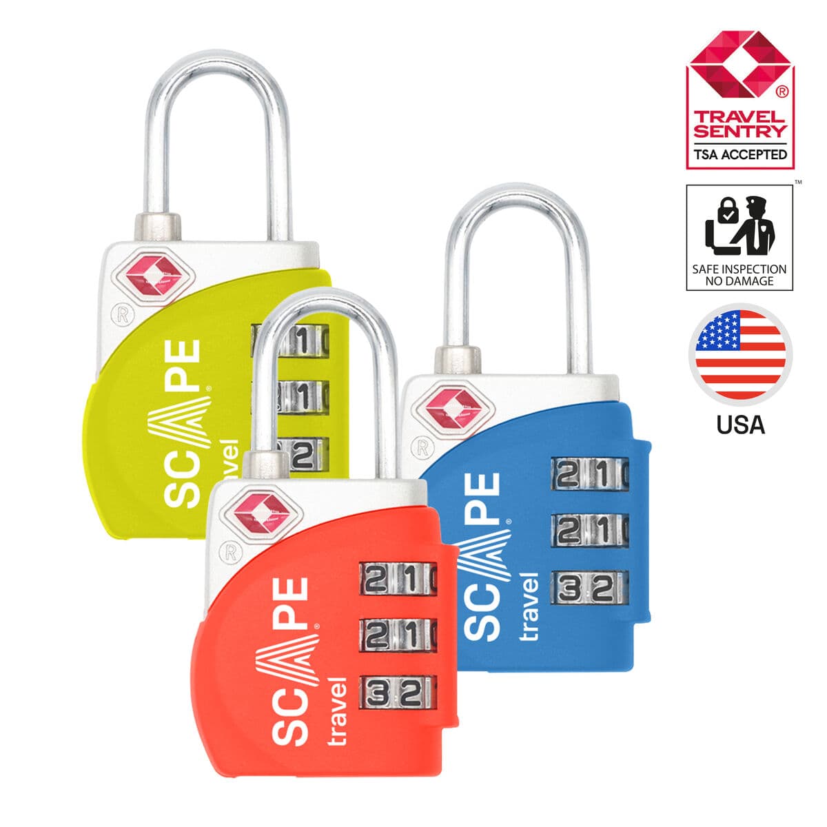 Lucchetto a combinazione Scape Travel TSA-009