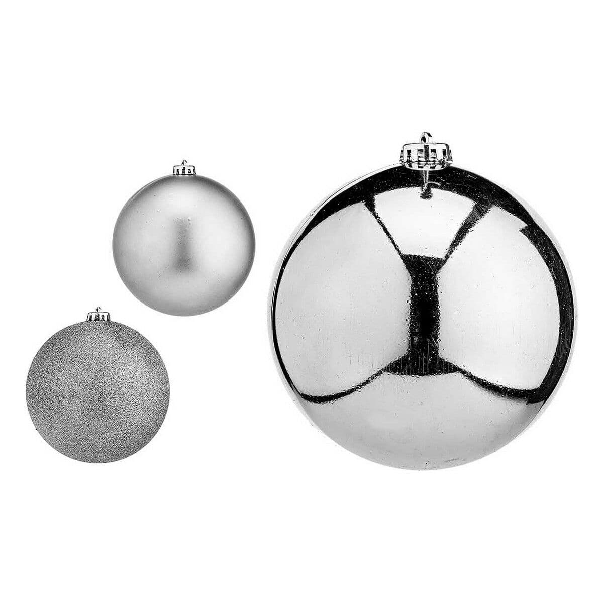 Palle di Natale Krist+ Argentato Plastica Ø 15 cm 6 Unità
