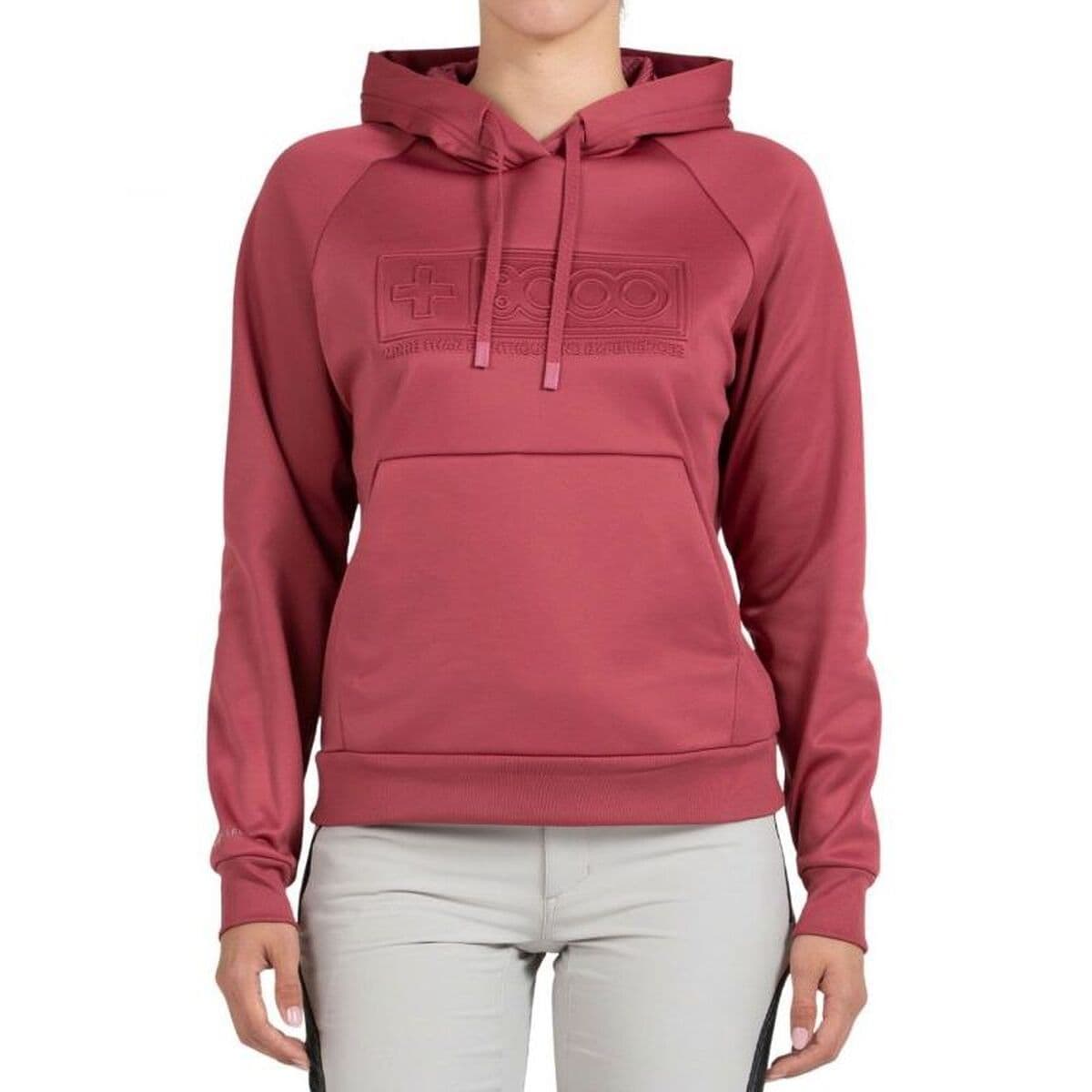 Felpa con Cappuccio Donna +8000 009 Rosso Cremisi