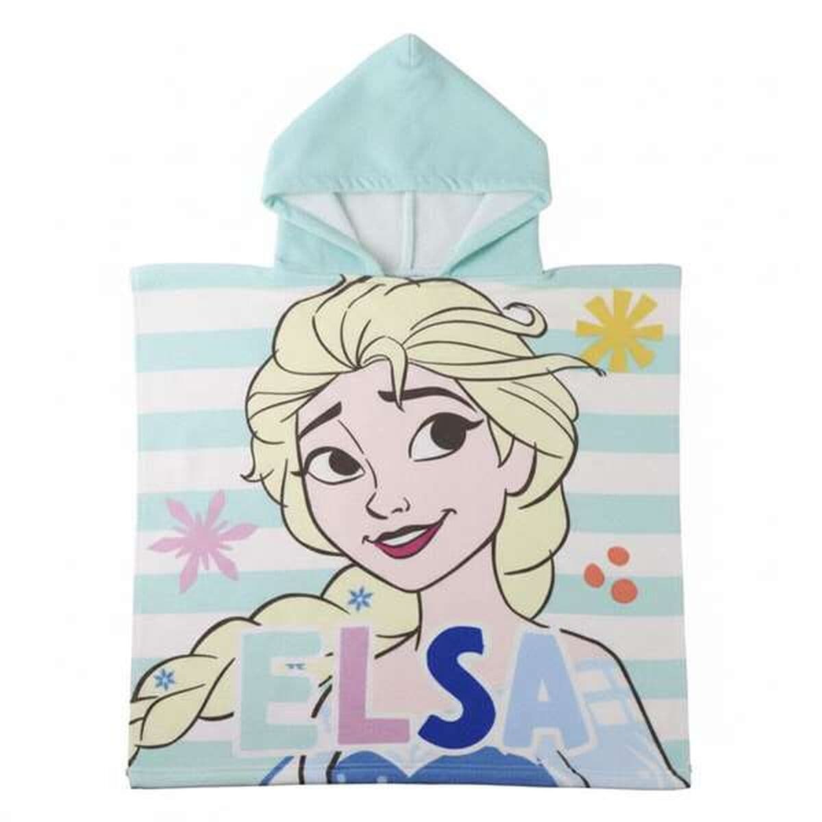 Poncho-Asciugamano con Cappuccio Frozen 55 x 77 cm
