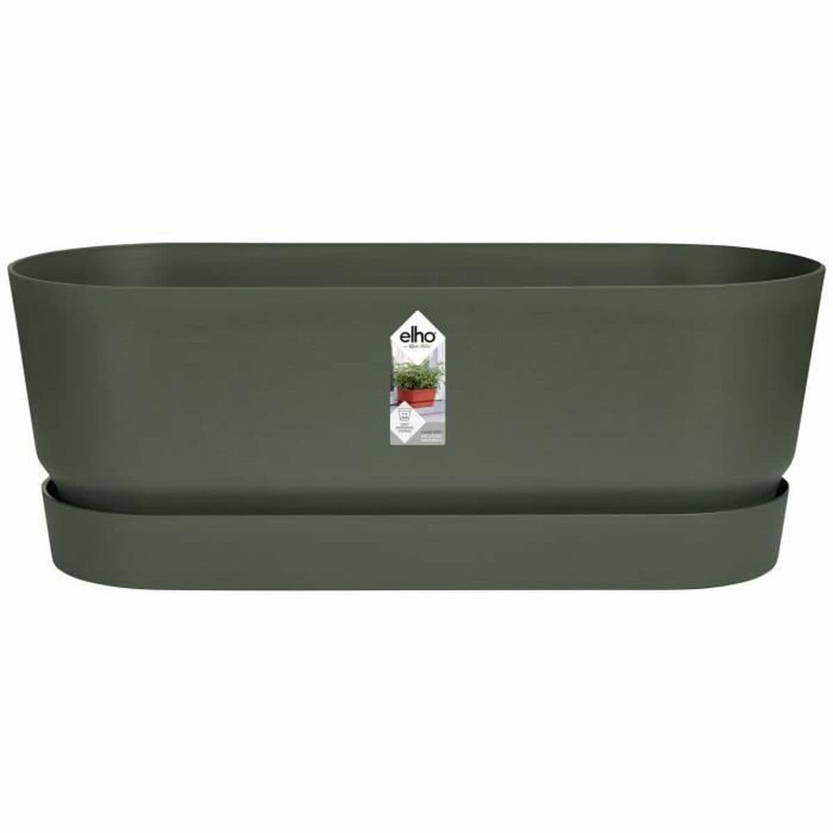 Vaso rettangolare da Balcone Elho 50 cm Verde Plastica
