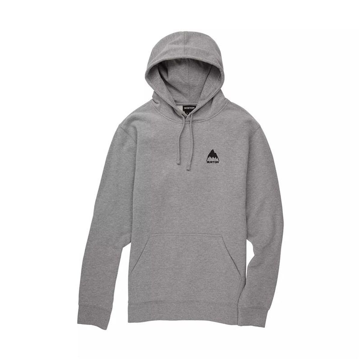 Felpa con Cappuccio Uomo Burton Mountain Pullover Hoodie Grigio chiaro