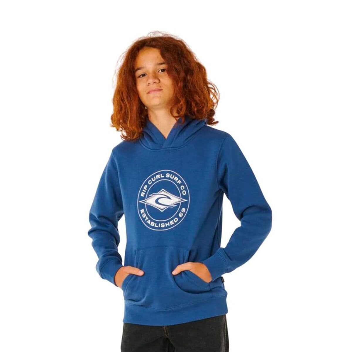 Felpa con Cappuccio Bambino Rip Curl Stapler Hood Blu Marino