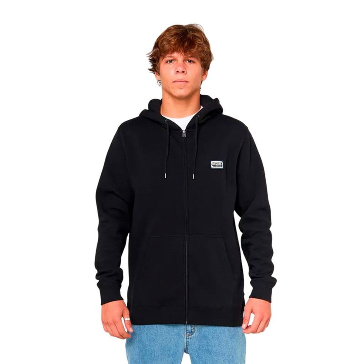 Felpa con Cappuccio Uomo Rip Curl Horizon Zip Thru Hood Nero