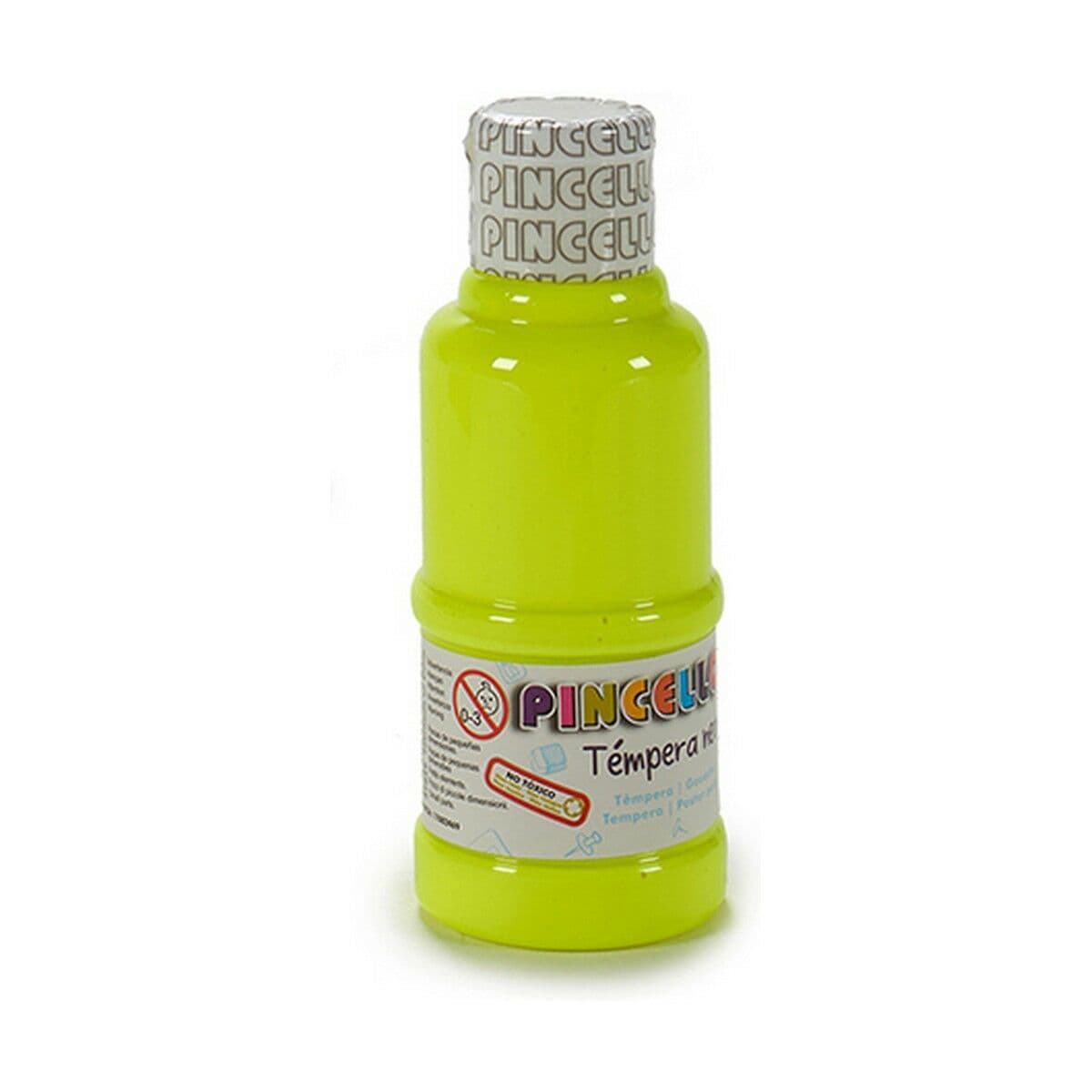 Tempere Pincello Neon Giallo 120 ml (12 Unità)
